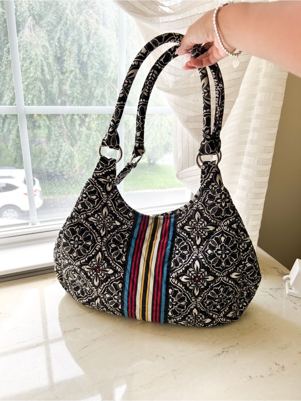 Vera Bradley Quilted Cotton Hobo Bag
